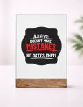 Acrylic Photo Frame | 5x7 Tabletop Display | UV Printed Acrylic & Wood Stand | Personalized Gift & Home Decor | Personalized | Bold Typography | Humor | Relationships | Everyday | Humorous - front_1 - mockup 2