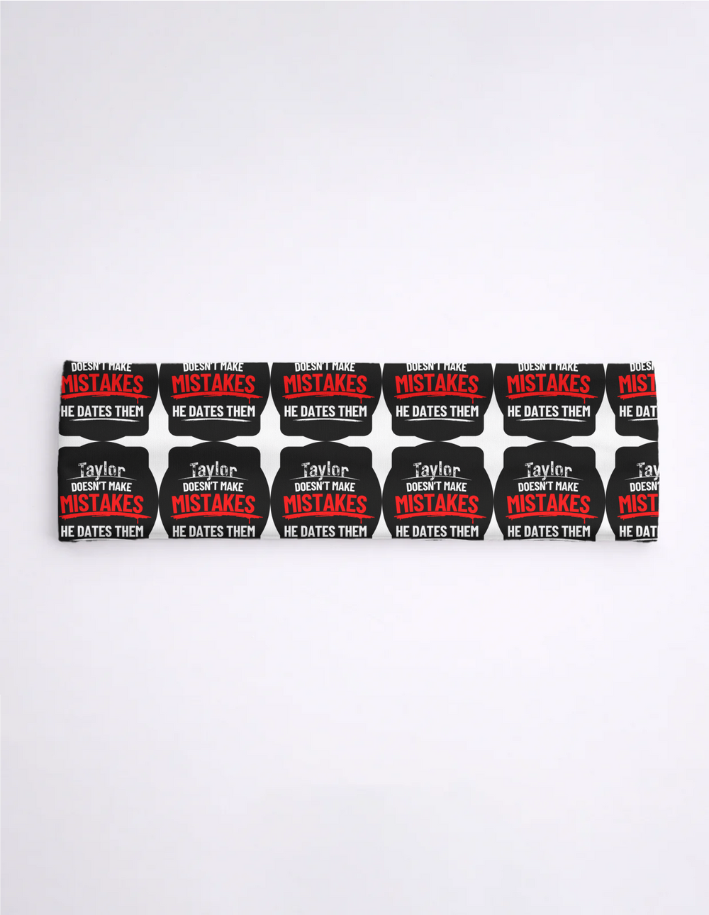 Headband | One Size Fits All | Polyspandex Blend | Quick-Dry, Non-Slip, 4-Way Stretch | Unisex | Personalized | Bold Typography | Humor | Relationships | Everyday | Humorous - front - mockup 1