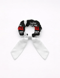 Female Bow Scrunchies | Poly Spandex | All-Over Printed | Lightweight, Durable, Fade-Proof | Women & Girls | Personalized | Bold Typography | Humor | Relationships | Everyday | Humorous - front - White - mockup 1
