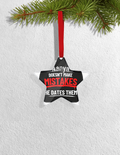Christmas Ornaments | 3x3-inch | Acrylic UV Printed | Lightweight, Waterproof, Fade-Proof, Satin Ribbon | Unisex Adult | Personalized | Bold Typography | Humor | Relationships | Everyday | Humorous - front_Star - Star - mockup 2