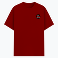 Cotton Stretch T-Shirt | Unisex Adult | 95% Cotton 5% Spandex Blend | 240 GSM, Breathable, Flexible | DTF Print Ready | Personalized | DTF | Bold Typography | Humor | Relationships | Everyday | Humorous - left pocket - Red - mockup 3