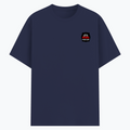 Basic T-Shirt | Unisex Fit, Sizes XS-2XL | 180 GSM Poly-Cotton Blend, DTF Ready | Bio-Wash, Silicon Finish, Durable Stitching | Adults | Personalized | DTF | Bold Typography | Humor | Relationships | Everyday | Humorous - left pocket - Navy Blue - mockup 3