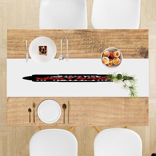 Custom Dining Tablerunner | Home & Living | 100% Polyester | Fade-Proof, Durable, Hemmed Edges | Unisex | Personalized | Bold Typography | Humor | Relationships | Everyday | Humorous
