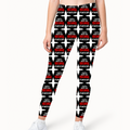 Female AOP Gym Legging | Women's Slim Fit | 180 GSM Lycra Polyester | Stretchable, Breathable, Fade-Proof | Women | Personalized | Bold Typography | Humor | Relationships | Everyday | Humorous - front - White - mockup 1
