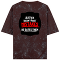 Acid Wash Oversized Tee | Unisex Relaxed Fit | 100% Super-Combed Cotton | DTG Ready | Lycra Ribbed Neck | Adult | Personalized | DTG | Bold Typography | Humor | Relationships | Everyday | Humorous - back - Maroon - mockup 2