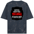 Acid Wash Oversized Tee | Unisex Relaxed Fit | 100% Super-Combed Cotton | DTG Ready | Lycra Ribbed Neck | Adult | Personalized | DTG | Bold Typography | Humor | Relationships | Everyday | Humorous - back - Navy Blue - mockup 2
