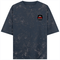 Acid Wash Oversized Tee | Unisex Relaxed Fit | 100% Super-Combed Cotton (240 GSM) DTF | Lycra Ribbed Neck, Pre-Shrunk | Adult | Personalized | DTF | Bold Typography | Humor | Relationships | Everyday | Humorous - right pocket - Navy Blue - mockup 4