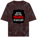 Acid Wash Oversized Tee | Unisex Adult | 100% Super-Combed Cotton | Embroidery | Relaxed Fit | Personalized | Bold Typography | Humor | Relationships | Everyday | Humorous - front - Maroon - mockup 1