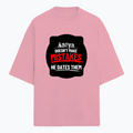 Terry Oversized Tee | Oversized Fit | 260 GSM Terry Cotton Blend | DTF Print Ready | Breathable, Durable, Soft | Unisex Adult | Personalized | DTF | Bold Typography | Humor | Relationships | Everyday | Humorous - front - Flamingo - mockup 1