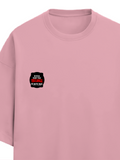 Terry Oversized Tee | Oversized Fit | 260 GSM Terry Cotton Blend | DTF Print Ready | Breathable, Durable, Soft | Unisex Adult | Personalized | DTF | Bold Typography | Humor | Relationships | Everyday | Humorous - left pocket - Flamingo - mockup 3