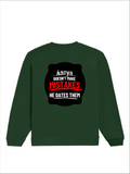 Oversized Sweatshirt | Roomy Relaxed Fit | 400 GSM Cotton Blend | Pre-Shrunk Drop Shoulder | Unisex Adult | Personalized | DTF | Bold Typography | Humor | Relationships | Everyday | Humorous - back - Bottle Green - mockup 2