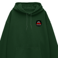 Oversized Hoodie | Relaxed Fit, Drop-Shoulder | 400 GSM Fabric | Warm, Durable | Unisex | Personalized | DTF | Bold Typography | Humor | Relationships | Everyday | Humorous - left pocket - Bottle Green - mockup 3