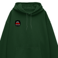 Oversized Hoodie | Relaxed Fit, Drop-Shoulder | 400 GSM Fabric | Warm, Durable | Unisex | Personalized | DTF | Bold Typography | Humor | Relationships | Everyday | Humorous - right pocket - Bottle Green - mockup 4