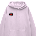 Oversized Hoodie | Relaxed Fit, Drop-Shoulder | 400 GSM Fabric | Warm, Durable | Unisex | Personalized | DTF | Bold Typography | Humor | Relationships | Everyday | Humorous - right pocket - Light Baby Pink - mockup 4