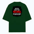 Terry Oversized Tee | Unisex | 260 GSM Terry Cotton Blend | DTG Printed | Ultra-Soft & Breathable | Personalized | DTG | Bold Typography | Humor | Relationships | Everyday | Humorous - back - Bottle Green - mockup 2