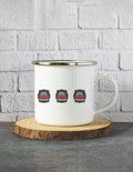 White Enamel Mugs | 11 Oz | Enamel Coated Stainless Steel | Dishwasher Safe, Shatterproof | Unisex | Personalized | Bold Typography | Humor | Relationships | Everyday | Humorous - front - mockup 1