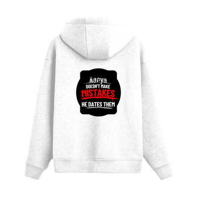 Zip Hoodie | Unisex Adult | 400 GSM Cotton-Poly Blend DTG | Zipper Closure & Pouch Pocket | Personalized | DTG | Bold Typography | Humor | Relationships | Everyday | Humorous - back - White - mockup 1