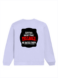 Oversized Sweatshirt | Roomy Relaxed Fit | 400 GSM Cotton Blend | Embroidery | Pre-Shrunk Drop Shoulder | Unisex Adult | Personalized | Bold Typography | Humor | Relationships | Everyday | Humorous - back - Lavender - mockup 2