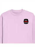 Oversized Sweatshirt | Roomy Relaxed Fit | 400 GSM Cotton Blend | Embroidery | Pre-Shrunk Drop Shoulder | Unisex Adult | Personalized | Bold Typography | Humor | Relationships | Everyday | Humorous - left pocket - Light Baby Pink - mockup 3