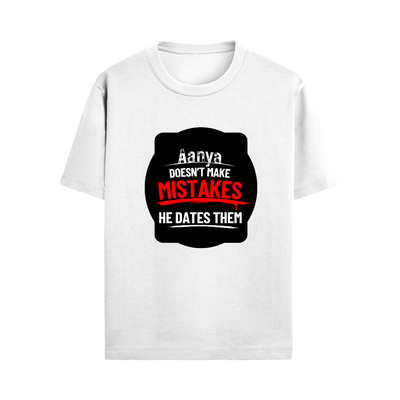 Male Standard Crew T-Shirt | Regular Fit | 100% Cotton (180 GSM) | Premium Comfort, Durable | Men's | Personalized | Embroidery | Bold Typography | Humor | Relationships | Everyday | Humorous - front - White - mockup 1