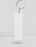 Keychain | Rectangle, Square, Slim Options | Acrylic UV Printed | Fade-Proof, Glossy Finish | Unisex | Personalized | Bold Typography | Humor | Relationships | Everyday | Humorous - back_Slim - White - mockup 6