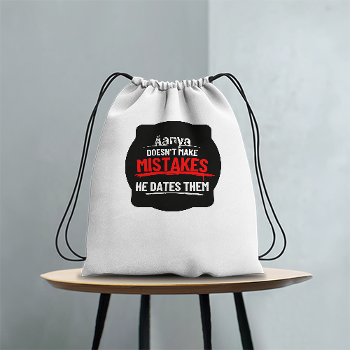 Drawstring Bag | 12x17 Inch Unisex | Canvas Fabric All-Over Print | Durable & Versatile | Personalized | Bold Typography | Humor | Relationships | Everyday | Humorous