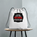 Drawstring Bag | 12x17 Inch Unisex | Canvas Fabric All-Over Print | Durable & Versatile | Personalized | Bold Typography | Humor | Relationships | Everyday | Humorous - back - mockup 2