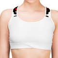 Sports Bra | Women's XS-3XL | Poly-Spandex Blend | All-Over Print | Supportive, Removable Pads | Personalized | Bold Typography | Humor | Relationships | Everyday | Humorous - details - White - mockup 4