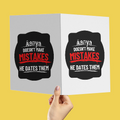 Greeting Card | A5 Folded | Artboard Paper, Digital Print | 4 Pages, Premium Envelope | Unisex | Personalized | Bold Typography | Humor | Relationships | Everyday | Humorous - back - White - mockup 2