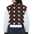 Women's Bomber Jacket | All-Over Print | Premium Poly Brushed Fleece | Ribbed Trim, Zipper Closure | Women | Personalized | Bold Typography | Humor | Relationships | Everyday | Humorous - back - White - mockup 2