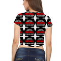 Female Womens Crop Top | Regular Fit | Spun Polyester AOP | Fade-Proof & Comfortable | Women's | Personalized | Bold Typography | Humor | Relationships | Everyday | Humorous - back - White - mockup 2