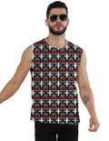 Male Sleeveless Tee | Regular Fit Men's | 180 GSM Spun Polyester | All-Over Sublimation Print | Fade-Proof | Double-Stitched | Personalized | Bold Typography | Humor | Relationships | Everyday | Humorous - front - mockup 1