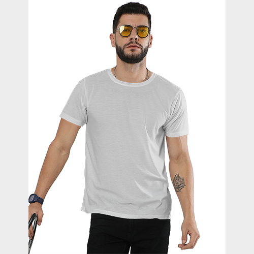 Male AOP T-Shirt | Unisex Regular Fit | 180 GSM Spun Polyester | Sublimation Print | Fade-Proof, Double-Stitched | Men's | Personalized | Bold Typography | Humor | Relationships | Everyday | Humorous - front - White - mockup 1