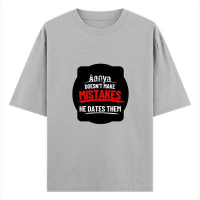 Oversized Classic T-Shirt | Unisex Fit | 100% Super-Combed Cotton | Pre-Shrunk, Double-Stitched | Adults | Personalized | DTF | Bold Typography | Humor | Relationships | Everyday | Humorous - front - Grey Melange - mockup 1