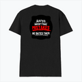 Men's V-Neck T-Shirt | Regular Fit | Bio-Washed Cotton | Ribbed Neck, Double Stitched | Male | Personalized | Embroidery | Bold Typography | Humor | Relationships | Everyday | Humorous - back - Black - mockup 2