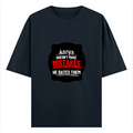 Oversized Classic T-Shirt | Unisex Oversized Fit | 100% Super-Combed Cotton | Embroidery, Pre-Shrunk, Ribbed Neck | Adult | Personalized | Embroidery | Bold Typography | Humor | Relationships | Everyday | Humorous - front - Navy Blue - mockup 1