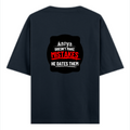 Oversized Classic T-Shirt | Unisex Oversized Fit | 100% Super-Combed Cotton | Embroidery, Pre-Shrunk, Ribbed Neck | Adult | Personalized | Embroidery | Bold Typography | Humor | Relationships | Everyday | Humorous - back - Navy Blue - mockup 2