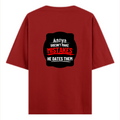 Oversized Classic T-Shirt | Unisex Oversized Fit | 100% Super-Combed Cotton | Embroidery, Pre-Shrunk, Ribbed Neck | Adult | Personalized | Embroidery | Bold Typography | Humor | Relationships | Everyday | Humorous - back - Red - mockup 2