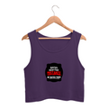 Female Crop Tank | Women's Regular Fit | 180 GSM Bio-Washed Cotton | DTF Print Ready | Pre-Shrunk, Durable | Personalized | DTF | Bold Typography | Humor | Relationships | Everyday | Humorous - front - Purple - mockup 1