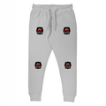 Joggers | Unisex Regular Fit | 260 GSM Fleece | Pockets & Ribbed Cuffs | Adults | Personalized | DTG | Bold Typography | Humor | Relationships | Everyday | Humorous - left pocket - Grey Melange - mockup 1