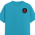 Female Classic Crew T-Shirt | Women's Regular Fit | 180 GSM Bio-Washed Cotton | Double Stitched, Pre-Shrunk | Personalized | DTG | Bold Typography | Humor | Relationships | Everyday | Humorous - left pocket - SkyBlue - mockup 3