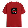 Men's Classic Crew T-Shirt | Regular Fit | 180 GSM Bio-Washed Cotton | DTF Print Ready | Pre-Shrunk, Durable | Personalized | DTF | Bold Typography | Humor | Relationships | Everyday | Humorous - back - Red - mockup 2