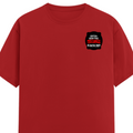 Men's Classic Crew T-Shirt | Regular Fit | 180 GSM Bio-Washed Cotton | DTF Print Ready | Pre-Shrunk, Durable | Personalized | DTF | Bold Typography | Humor | Relationships | Everyday | Humorous - left pocket - Red - mockup 3