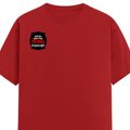 Men's Classic Crew T-Shirt | Regular Fit | 180 GSM Bio-Washed Cotton | DTF Print Ready | Pre-Shrunk, Durable | Personalized | DTF | Bold Typography | Humor | Relationships | Everyday | Humorous - right pocket - Red - mockup 4