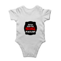 Baby Romper | 0-12 Months Regular Fit | 180 GSM Bio-Washed Cotton Blend | Double Stitched, Pre-Shrunk | Unisex | Personalized | DTF | Bold Typography | Humor | Relationships | Everyday | Humorous - back - White - mockup 2