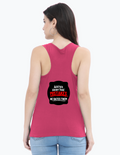 Women's Tank Top | Regular Fit | 180 GSM Bio-Washed Cotton | DTG Print | Pre-Shrunk, Double-Stitched | Personalized | DTG | Bold Typography | Humor | Relationships | Everyday | Humorous - back - Pink - mockup 2