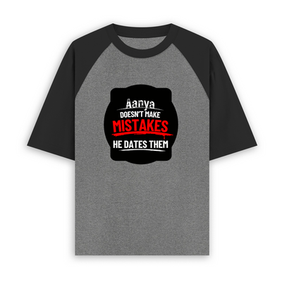 Unisex Oversized Raglan (Embroidery) | Personalized | Embroidery | Bold Typography | Humor | Relationships | Everyday | Humorous - front - mockup 1