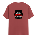 Male Classic Crew T-Shirt | Men's Regular Fit | 180 GSM Bio-Washed Cotton Blend | Embroidery | Pre-Shrunk, Double-Stitched | Personalized | Bold Typography | Humor | Relationships | Everyday | Humorous - back - Coral - mockup 2