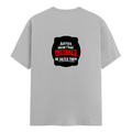 Male Classic Crew T-Shirt | Men's Regular Fit | 180 GSM Bio-Washed Cotton Blend | Embroidery | Pre-Shrunk, Double-Stitched | Personalized | Bold Typography | Humor | Relationships | Everyday | Humorous - back - Grey Melange - mockup 2