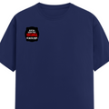 Male Classic Crew T-Shirt | Men's Regular Fit | 180 GSM Bio-Washed Cotton Blend | Embroidery | Pre-Shrunk, Double-Stitched | Personalized | Bold Typography | Humor | Relationships | Everyday | Humorous - right pocket - Royal Blue - mockup 4